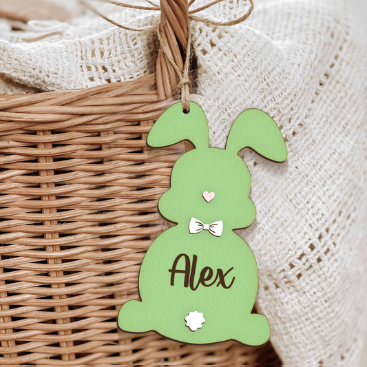 Personalised Easter Egg Tags Wooden Gift Decoration, Customized Easter Decor, Children’s Easter Gift, Baby Easter Day Gifts, Easter Basket Tags VN14