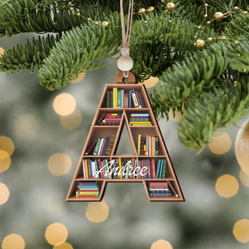 Custom Bookish Ornament, Personalized Christmas Book Tree Name Ornament CF114 - Kindlytoys