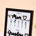 Personalize First Mom Now Grandma Sign, Mother's Day Gift, Custom Grandma's Garden Sign, Birth Month Flowers Sign, Gift for Mom and Grandma MX01 - Kindlytoys