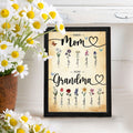 Personalize First Mom Now Grandma Sign, Mother's Day Gift, Custom Grandma's Garden Sign, Birth Month Flowers Sign, Gift for Mom and Grandma MX01 - Kindlytoys