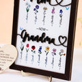Personalize First Mom Now Grandma Sign, Mother's Day Gift, Custom Grandma's Garden Sign, Birth Month Flowers Sign, Gift for Mom and Grandma MX01 - Kindlytoys