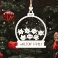Personalized Family Christmas Ornament 3 Layers, Custom Family Names Wood Ornament CF206 - Kindlytoys
