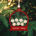 Personalized Family Christmas Ornament 3 Layers, Custom Family Names Wood Ornament CF206 - Kindlytoys