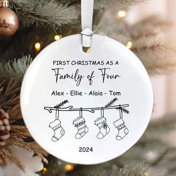 Personalized Family Christmas Ornament, Family Ceramic Ornament CX02-38 - Kindlytoys
