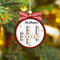 Personalized Family Crossword Puzzle Art 2-Layer Wooden Ornament, Christmas Gift For Family CF328 - Kindlytoys