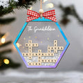 Personalized Family Crossword Shaker 4D Ornament, Family Name Christmas Ornament CF593 - Kindlytoys