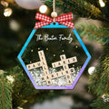 Personalized Family Crossword Shaker 4D Ornament, Family Name Christmas Ornament CF593 - Kindlytoys