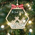 Personalized Family Crossword Shaker 4D Ornament, Family Name Christmas Ornament CF593 - Kindlytoys