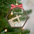 Personalized Family Crossword Shaker 4D Ornament, Family Name Christmas Ornament CF593 - Kindlytoys