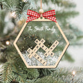 Personalized Family Crossword Shaker 4D Ornament, Family Name Christmas Ornament CF593 - Kindlytoys