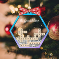 Personalized Family Crossword Shaker 4D Ornament, Family Name Christmas Ornament CF593 - Kindlytoys