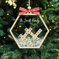 Personalized Family Crossword Shaker 4D Ornament, Family Name Christmas Ornament CF593 - Kindlytoys