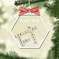 Personalized Family Crossword Shaker 4D Ornament, Family Name Christmas Ornament CF593 - Kindlytoys