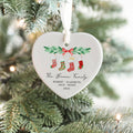 Personalized Family of 4 Ornament, Personalized Heart Shaped Ornament CY02-10 - Kindlytoys