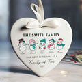 Personalized Family of 4 Ornament, Personalized Heart Shaped Ornament CY02-12 - Kindlytoys
