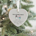 Personalized Family of 4 Ornament, Personalized Heart Shaped Ornament CY02-12 - Kindlytoys