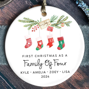 Personalized Family of Three Christmas Ornament, Custom New Family Ornament CX06-20 - Kindlytoys