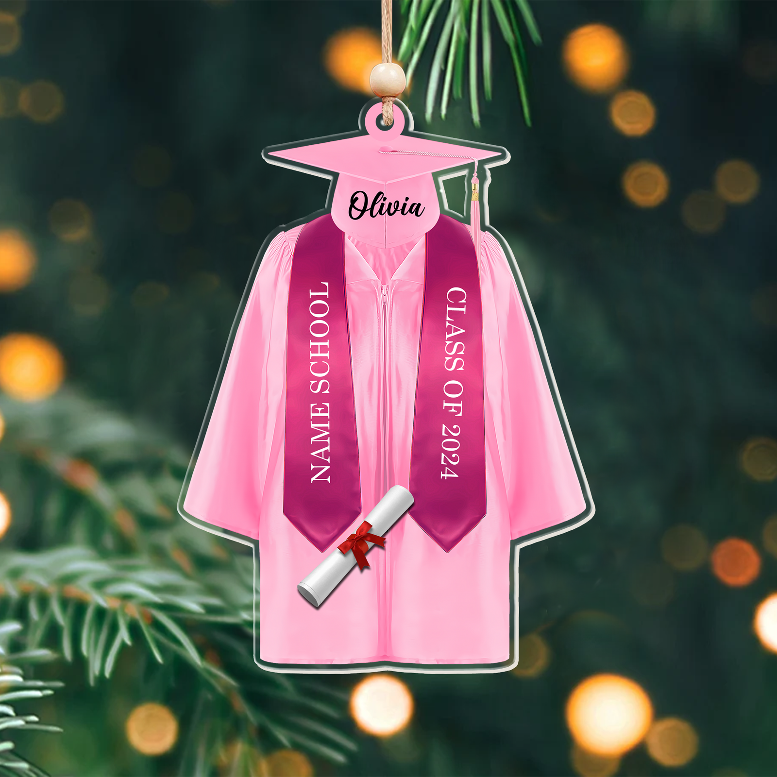 Personalized Graduation Ornament, Custom 2D Flatten Acrylic Ornament CF645 - Kindlytoys