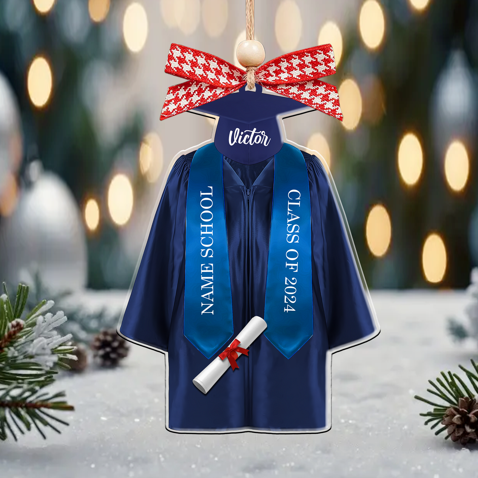 Personalized Graduation Ornament, Custom 2D Flatten Acrylic Ornament CF645 - Kindlytoys