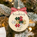 Personalized Puzzle Family Ornament, Christmas Ornament, Custom Ornament CF203 - Kindlytoys