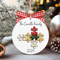 Personalized Puzzle Family Ornament, Christmas Ornament, Custom Ornament CF203 - Kindlytoys