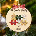 Personalized Puzzle Family Ornament, Christmas Ornament, Custom Ornament CF203 - Kindlytoys