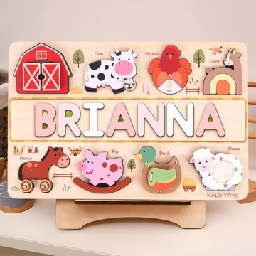Personalized Wooden Busy Board Name Puzzle NP54