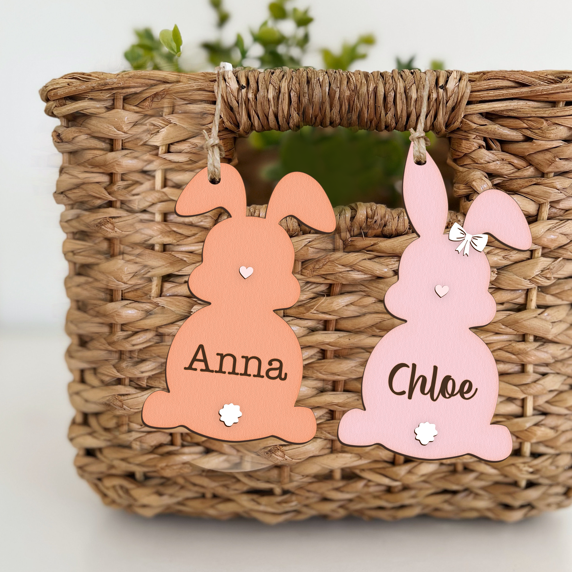 Personalised Easter Egg Tags Wooden Gift Decoration, Customized Easter Decor, Children’s Easter Gift, Baby Easter Day Gifts, Easter Basket Tags VN14