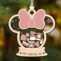 4D Shaked Mickey Minnie Ornament, Baby's First Christmas Ornament CF194 - Kindlytoys