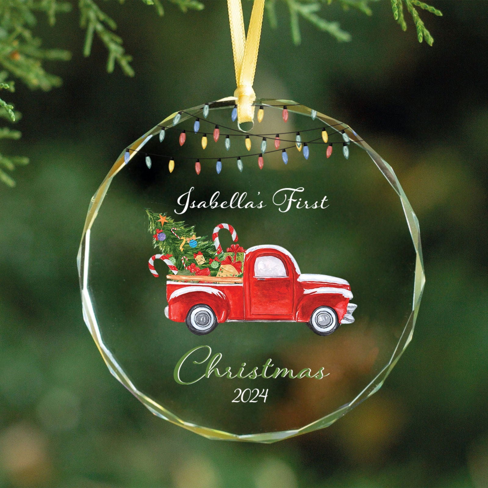 Baby's 1st Christmas Glass Ornament, Personalized Woodland Creatures, Baby Deer Ornament, Holiday Keepsake Ornament, New Baby Gift, 2024 Custom Baby Ornament GX06-13 - Kindlytoys
