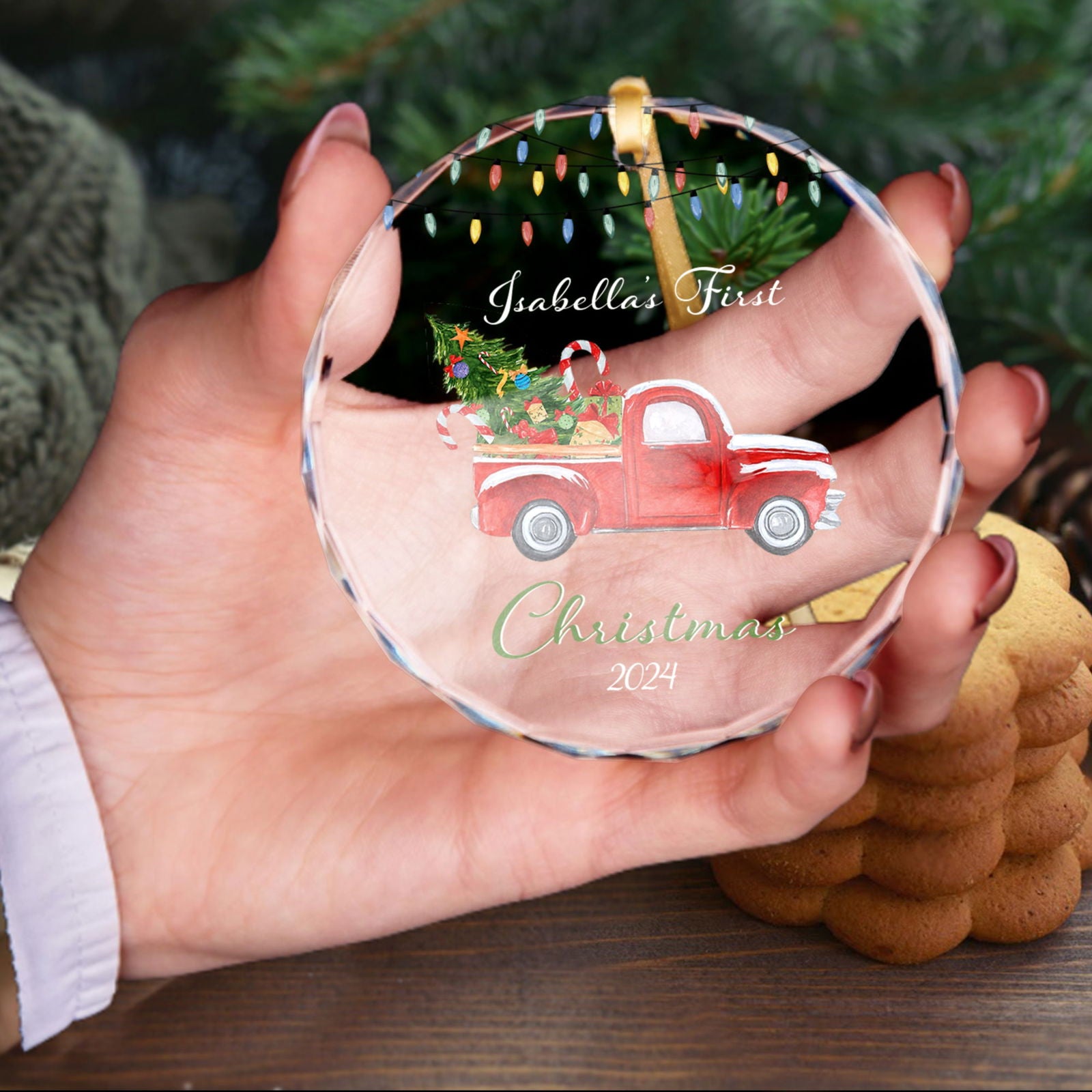 Baby's 1st Christmas Glass Ornament, Personalized Woodland Creatures, Baby Deer Ornament, Holiday Keepsake Ornament, New Baby Gift, 2024 Custom Baby Ornament GX06-13 - Kindlytoys