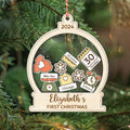 Baby's First Christmas Ornament 2024, Custom 4D Shake Babies Ornament CF17 - Kindlytoys