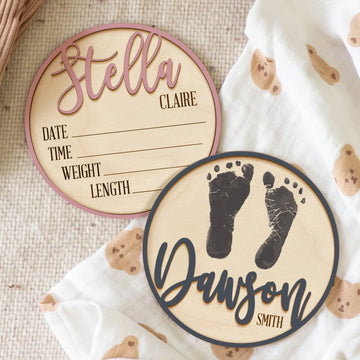 Birth Announcement Personalized Sign for Hospital, Newborn Birth Arrival Baby Name 3D Sign,Hello World Newborn Sign Baby Shower Gift BX04 - Kindlytoys
