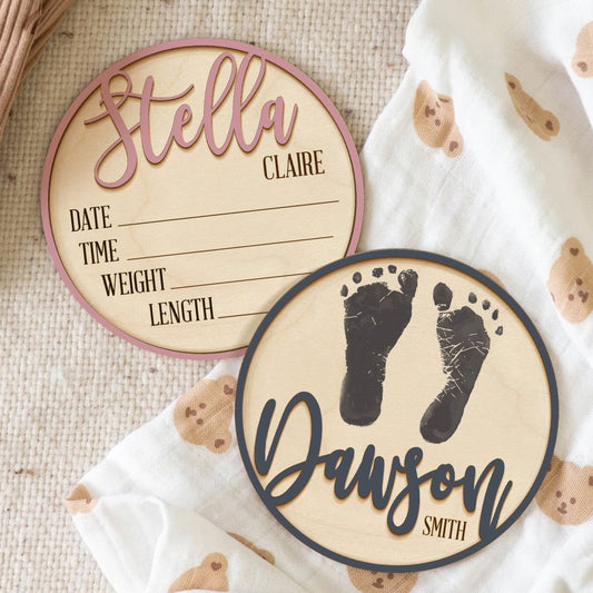 Birth Announcement Personalized Sign for Hospital, Newborn Birth Arrival Baby Name 3D Sign,Hello World Newborn Sign Baby Shower Gift BX04 - Kindlytoys