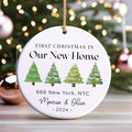 Ceramic New Home Ornament, Personalized First Christmas New Home Ornament CX02-10 - Kindlytoys