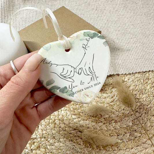 Couple Ornament First Christmas, Married Ornament Gift, Wedding Gift, Personalized Couple Gifts, Personalized Gift with Names CY03 - Kindlytoys