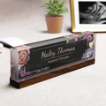 Custom Floral Desk Name Plate