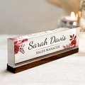 Custom Floral Desk Name Plate