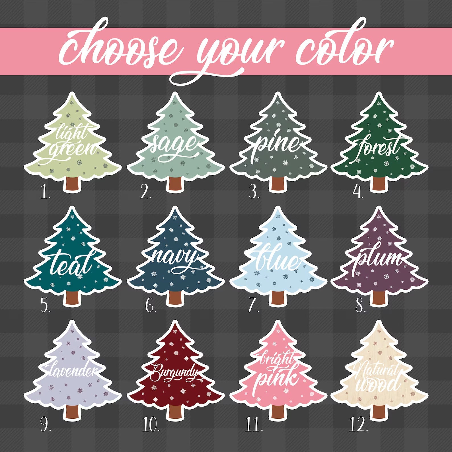 Custom 3D Christmas Tree Stocking Tags/Ornament, Christmas Gift Tag, Custom Wood Name Tags Painted, CF72 - Kindlytoys