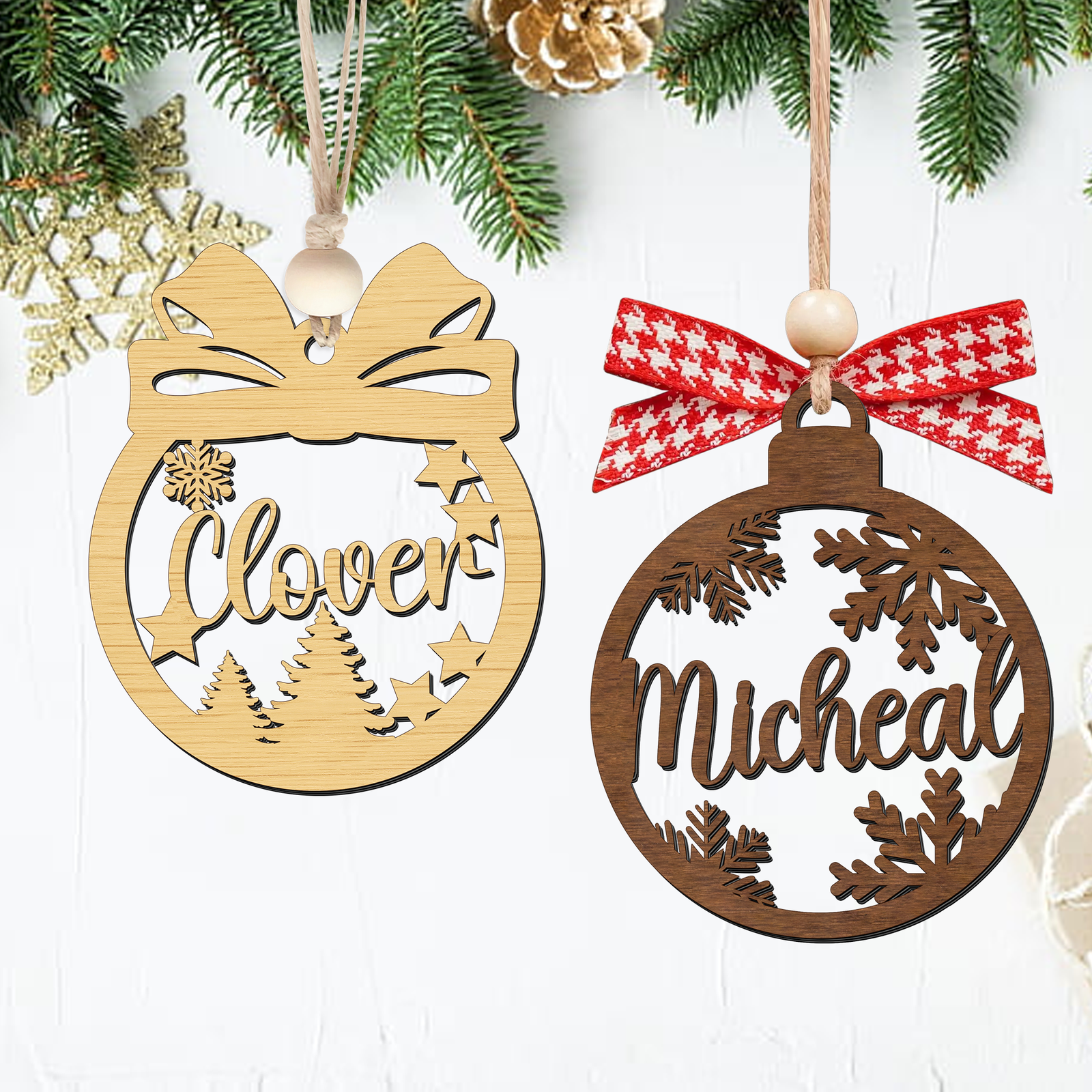 Custom Christmas Name Tag, Personalized Christmas Hanging Stocking Name Tag KT36 - Kindlytoys
