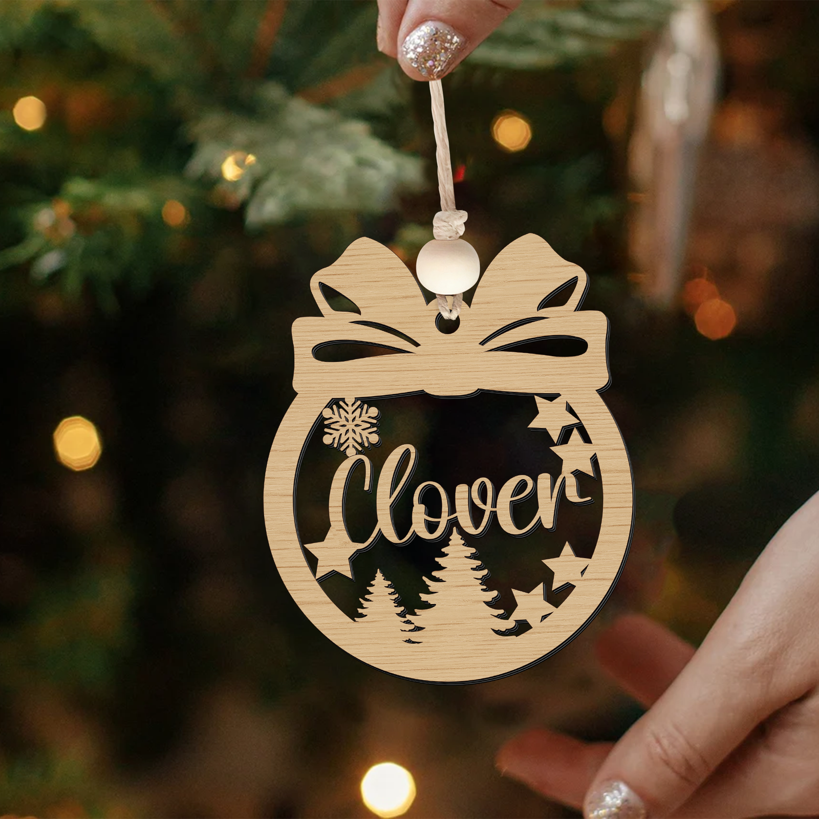 Custom Christmas Name Tag, Personalized Christmas Hanging Stocking Name Tag KT36 - Kindlytoys