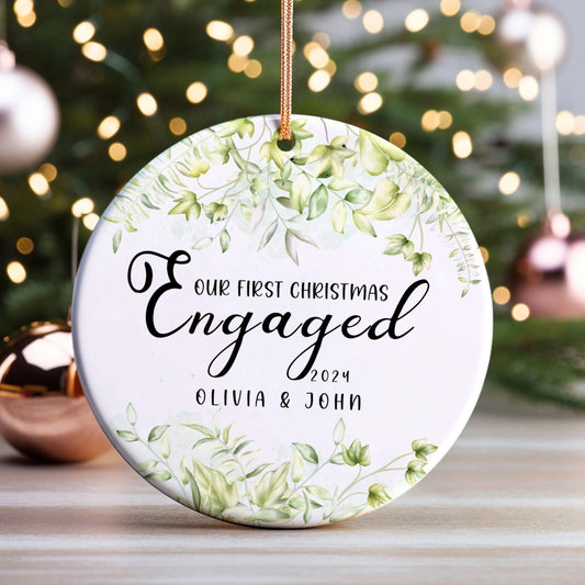 Custom Couple Ornament Gift, Ornament Engagement Gift For Newly Engaged Couple CX03-45 - Kindlytoys