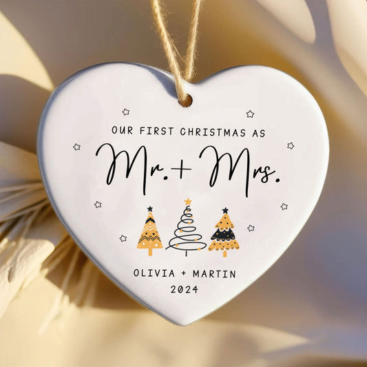 Custom Engaged Ornament, Ornament Engagement Gift For Newly Engaged Couple CY06-04 - Kindlytoys