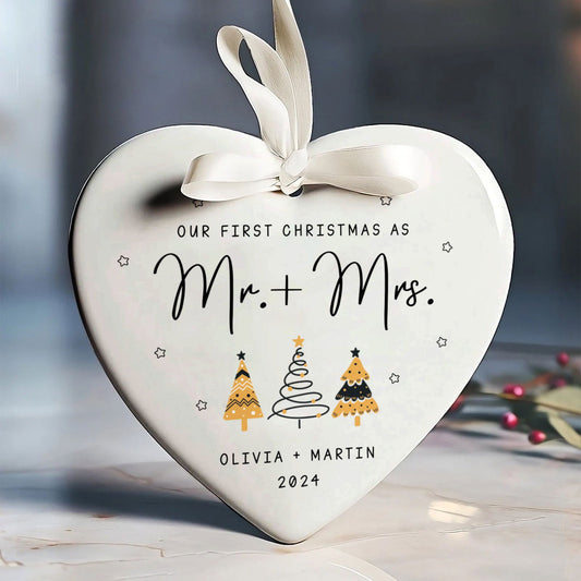Custom Engaged Ornament, Ornament Engagement Gift For Newly Engaged Couple CY06-04 - Kindlytoys