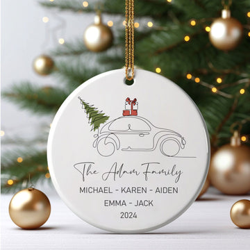 Custom Family Christmas Ornament, Personalised Family Christmas Keepsake CX03 - Kindlytoys