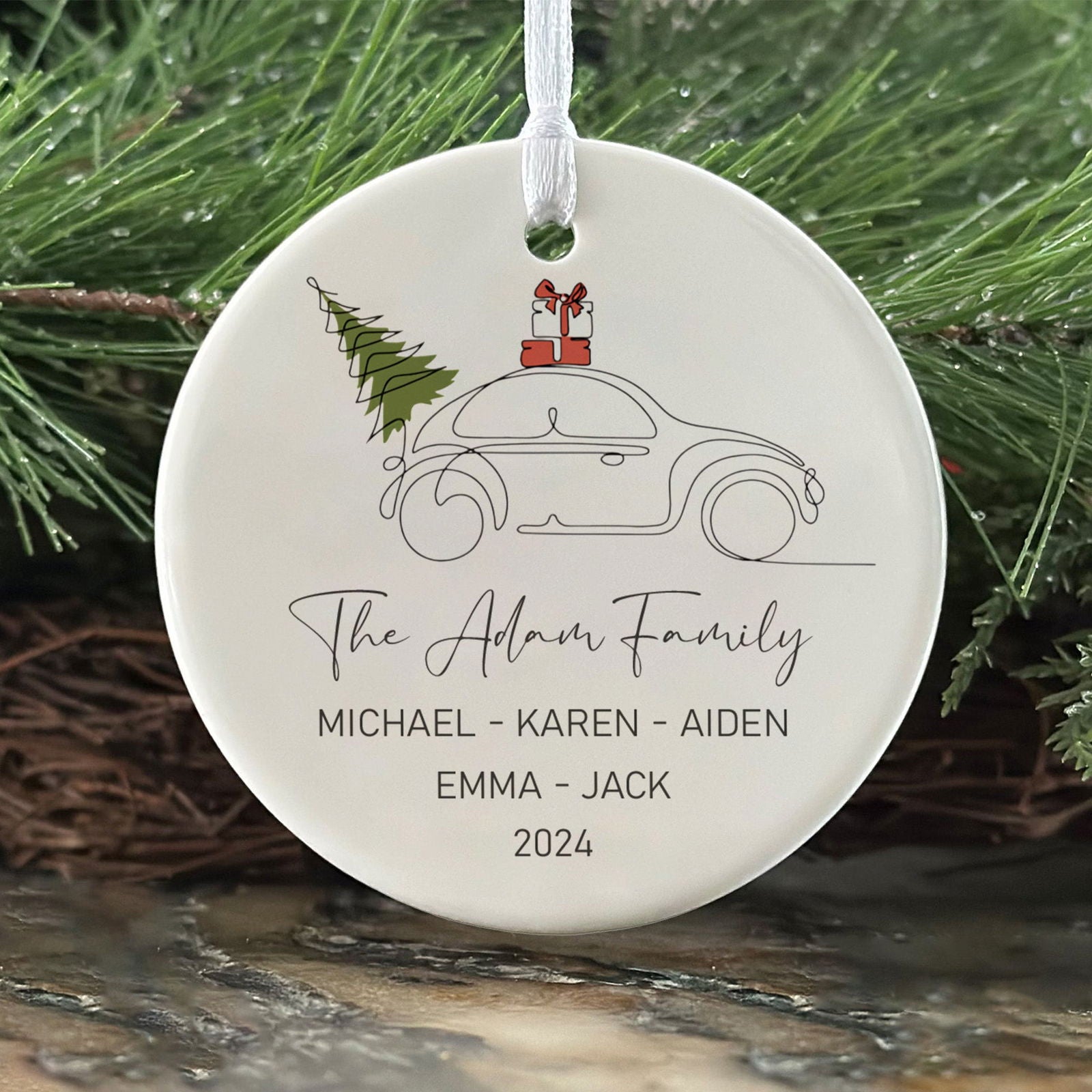Custom Family Christmas Ornament, Personalised Family Christmas Keepsake CX03 - Kindlytoys