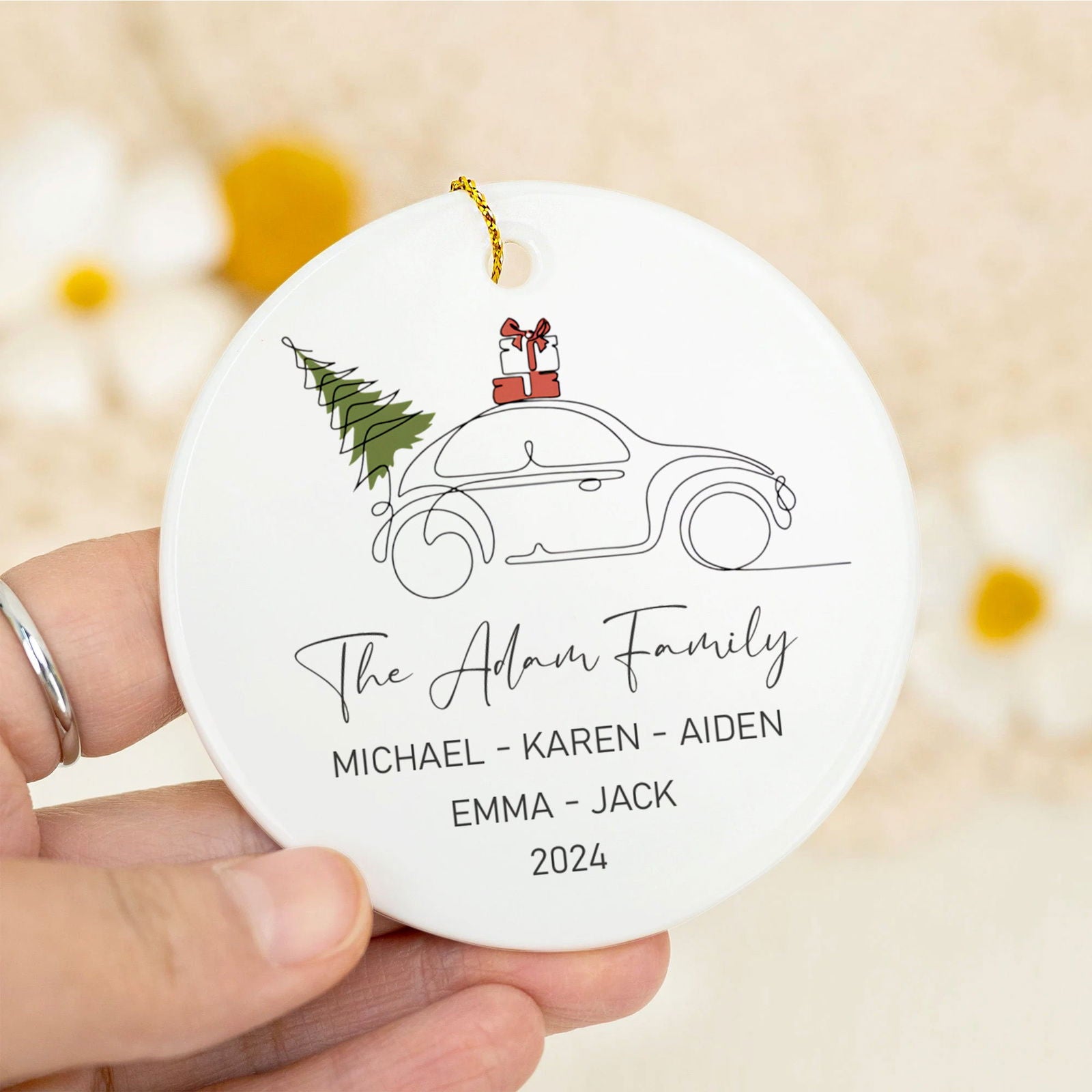 Custom Family Christmas Ornament, Personalised Family Christmas Keepsake CX03 - Kindlytoys