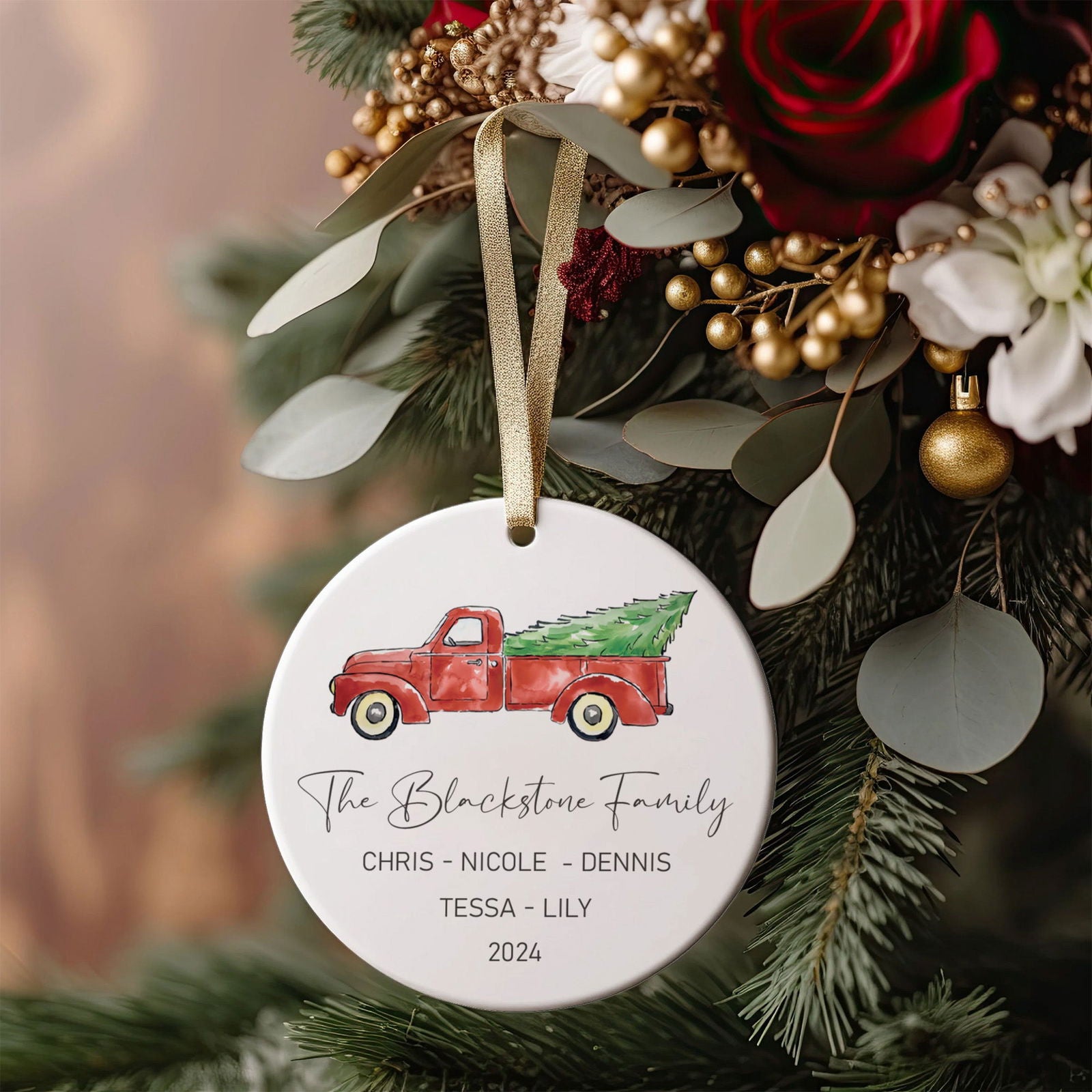 Custom Family Christmas Ornament, Personalised Family Christmas Keepsake CX03 - Kindlytoys