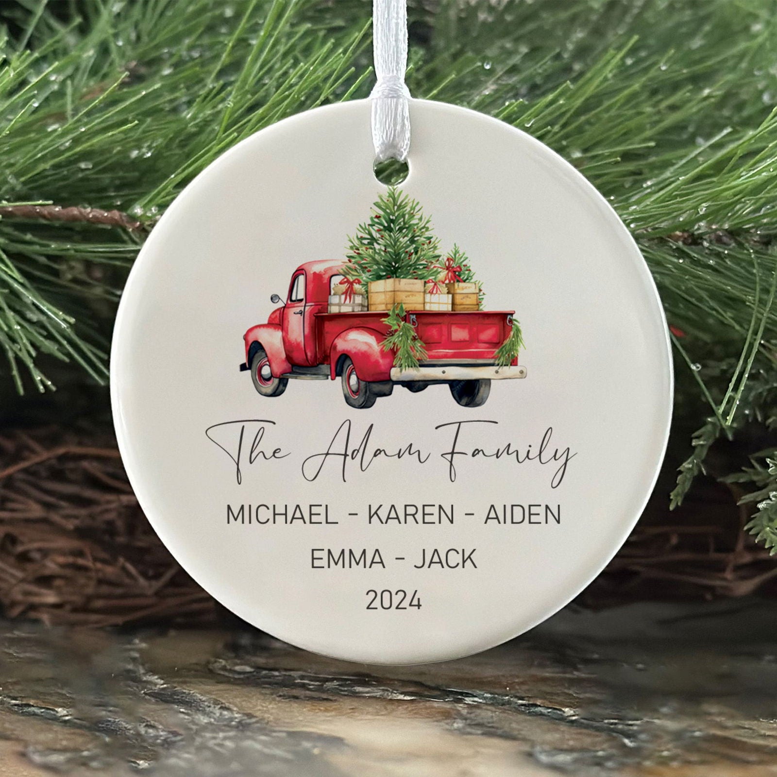 Custom Family Christmas Ornament, Personalised Family Christmas Keepsake CX03 - Kindlytoys