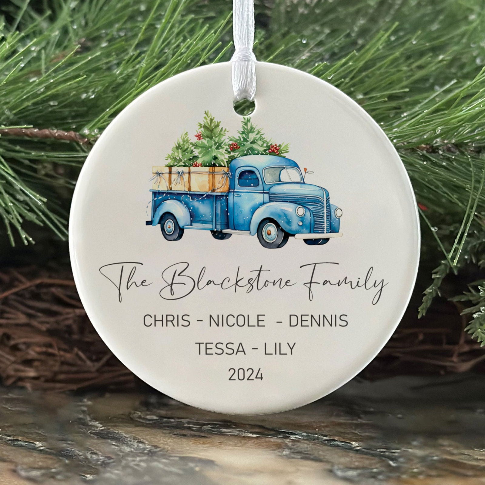 Custom Family Christmas Ornament, Personalised Family Christmas Keepsake CX03 - Kindlytoys